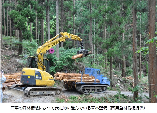 百年の森林構想によって安定的に進んでいる森林整備