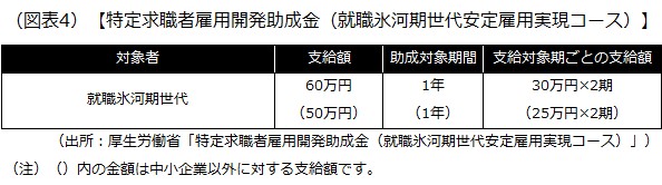 特定求職者雇用開発助成金（就職氷河期世代安定雇用実現コース）
