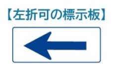 左折可の標示板