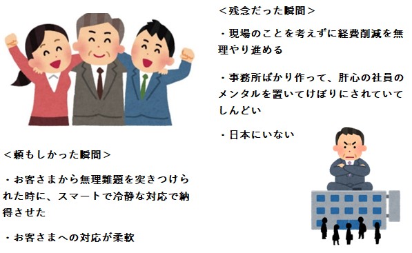 頼もしかった/残念だった瞬間その2