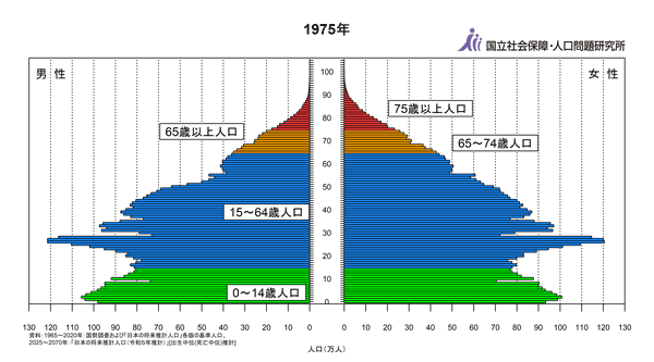 人口ピラミッドの推移