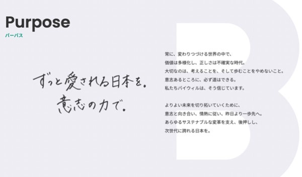 バイウィルのパーパス